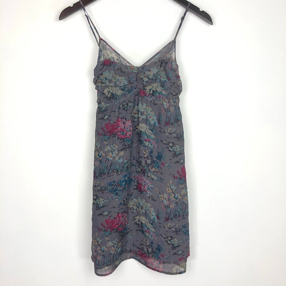 American Eagle Outfitters AEO Sheer Babydoll Floral Short Lined Dress Y2K Size 2